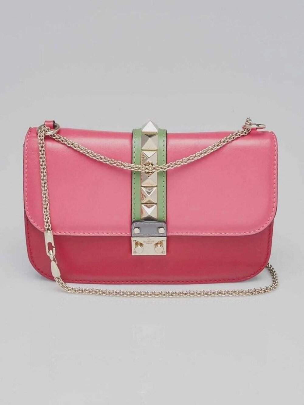 Valentino Multicolor Leather Glam Lock Medium Flap Bag